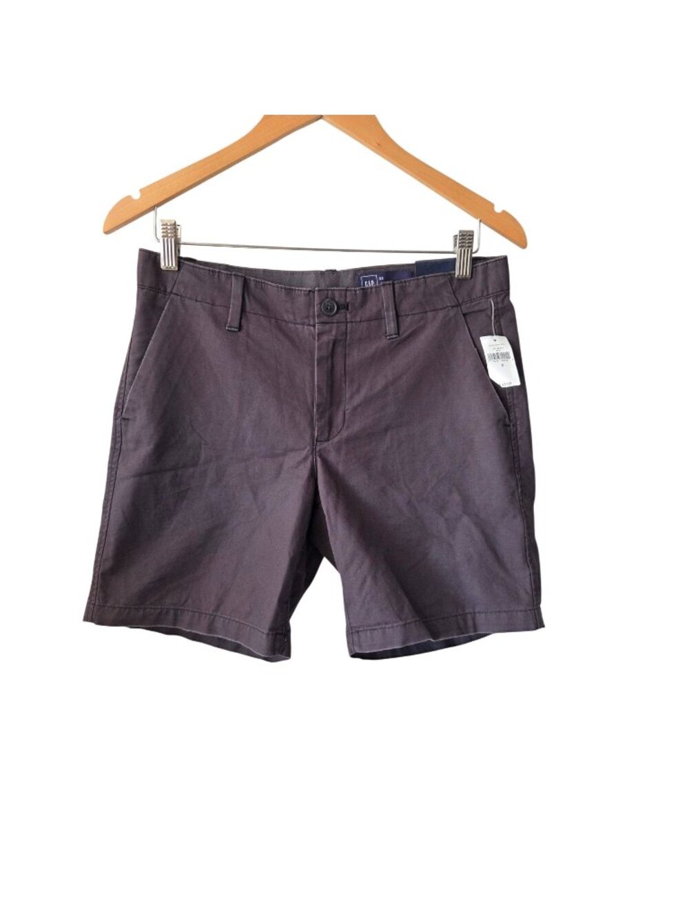 Gap Womens 2 Classic Chino Shorts Size 100% Cotton Dark Gray Casual Summer NEW